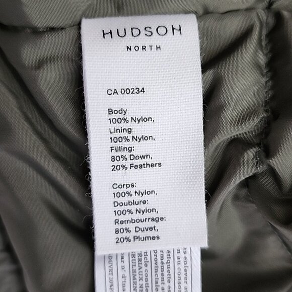 Hudson North  Men's Olive Green Puffer Coat Parka Down Fill Winter Sz M - Picture 15 of 16